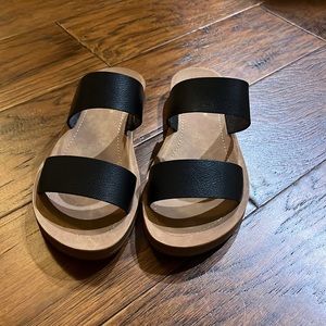 Black summer sandals